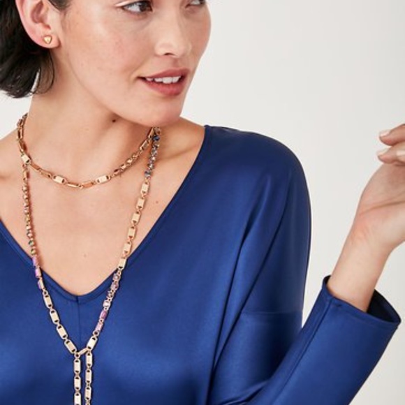 NWT gorgeous navy blue top - Picture 2 of 4